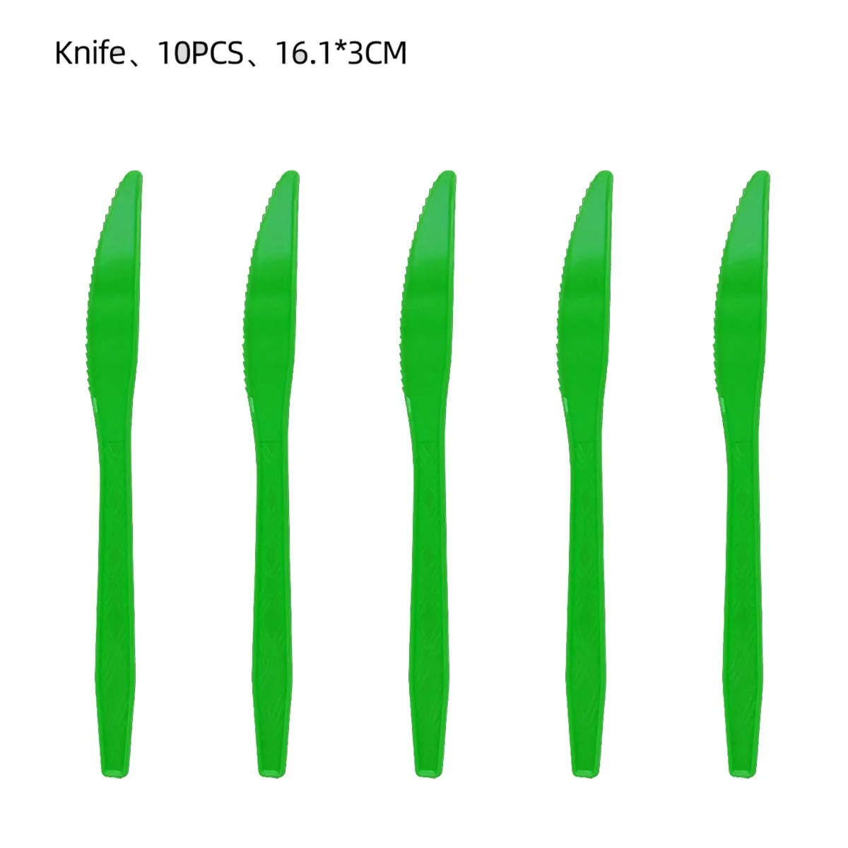 Couteau en plastique vert-10pcs