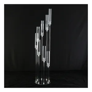 Centrotavola nuziale decorazioni da tavola candelabri in cristallo trasparente portacandele in acrilico alto 8 braccia