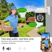 Sistem Video Tuya Smart Life 8CH 8-Kamera PTZ 1080P Nirkabel WIFI CCTV Kamera Keamanan Kit NVR Sistem Pengawasan