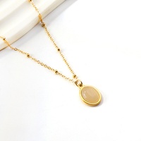 Collares de Moda con Colgante, Diseño de Lujo Ligero, Estilo Hip-hop, Collar de Acero Inoxidable para Mujer