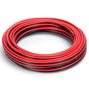 Câble audio de 2g0,75mm, 10m, rouge et noir, idéal pour la connexion d'équipements de sonorisation et de systèmes audio en installations - Product Image 1