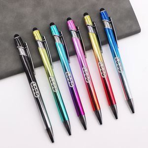 Bolígrafo Promocional Personalizado 2 en 1, Duradero, de Metal y Aluminio, con Pantalla, Recargable, Colores Degradados, Logotipo Personalizado Grabado, Stylus - Product Image 4