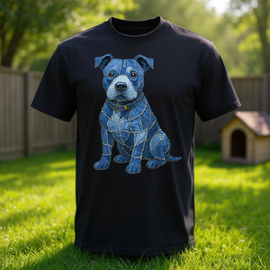 Camiseta de mezclilla con estampado de Pitbull para mujer, linda camiseta para mamá de Pitbull - Product Image 3