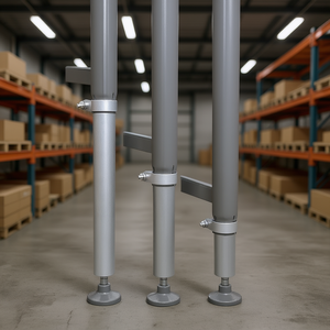 Transportador de Rodillos Ajustable en Altura con Patas Metálicas y Pies de Plástico para Uso en Almacenes Logísticos - Product Image 3