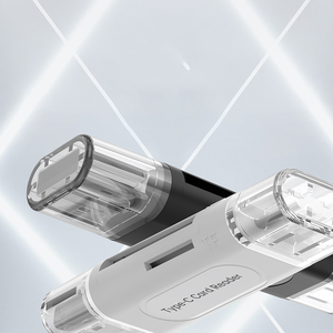 <span class=keywords><strong>Lecteur</strong></span> de <span class=keywords><strong>carte</strong></span> multifonction 4 en 1 USB TYPE-C Stockage externe Noir Extensible pour clé USB <span class=keywords><strong>Lecteur</strong></span> de <span class=keywords><strong>carte</strong></span> Mini <span class=keywords><strong>SD</strong></span> TF USB 2.0 - Product Image 4