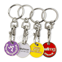 customized logo shopping cart coin key chain,quarter and loonie trolley cart token coin keyring,Shopping cart tokens keychain