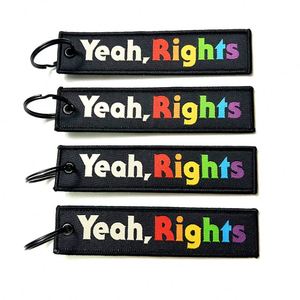 <b>Custom</b> Embroidered Fashion Before Flight Tag Personalized Airplane Logo Keytag Fabric Woven Keychain Ring - Product Image 4