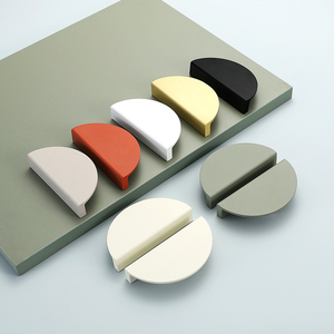 半圆多色简约橱柜、鞋柜门把手、衣柜门把手 - Product Image 1