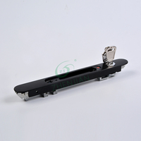 Cerradura deslizante de aluminio de diseño Industrial moderno para puertas, ventanas, manija de Zinc negro, llaves, manija de puerta, Hardware, cerradura de ventana, uso doméstico
