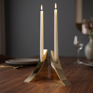 Elegante Portavelas de Latón Hecho a Mano para Decoración del Hogar, Bodas, Cumpleaños, Eventos, Festivales, Centro de Mesa, Accesorios de Exhibición - Product Image 3