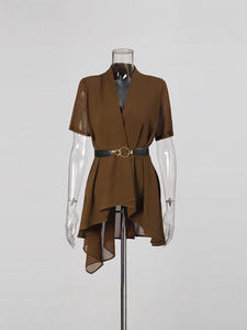 Combinaison <span class=keywords><strong>pantalon</strong></span> deux pièces pour femme, nouvelle collection automne/hiver 2025, haut de gamme, élégante, <span class=keywords><strong>taille</strong></span> <span class=keywords><strong>haute</strong></span>, jambes larges, amincissante, décontractée - Product Image 3