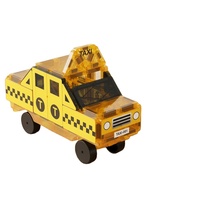 Ensemble de blocs de construction magnétiques Taxi pour enfants de 3 ans et plus, jouet éducatif de construction, jeu d'imitation