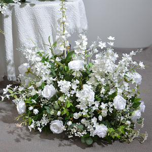 <span class=keywords><strong>Arreglo</strong></span> <span class=keywords><strong>de</strong></span> Flores Artificiales Blancas <span class=keywords><strong>de</strong></span> Alta Calidad, Material <span class=keywords><strong>de</strong></span> Seda, Decoración para Interiores y Exteriores, Bodas y Fiestas - Product Image 1