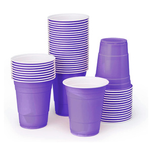 Logotipo personalizado vasos de plástico doble color púrpura juego plástico rojo fiesta tazas con tenis de mesa - Product Image 6