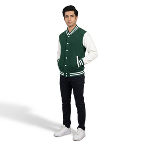 ALL Chenille Embroidery Custom Cotton Sleeves Front Breathable Bomber College <b>Baseball</b> <b>Jacket</b> <b>Men</b> Casual Streetwear Varsity - Product Image 1