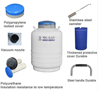 YDS-35-125 Cryogène à azote liquide à large ouverture pour unité IA mobile, pailles congelées et transport en service sur le terrain