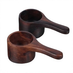 Cuillère à café en bois durable à long manche, écologique, avec une capacité de 10 à 30 ml et finition polie miroir - Product Image 1