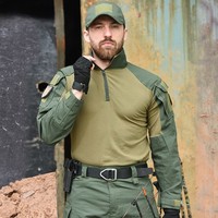 Tenue Tactique G3 pour Homme – Ensemble de Combat Respirant à Manches Longues en Maille Camouflage pour Entraînement et Sécurité Extérieure – Résistant à l'Usure, Coupe Droite