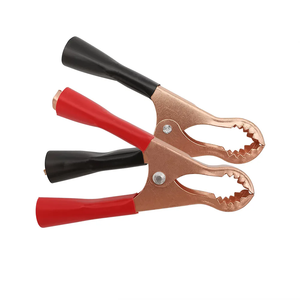 70mm Crocodile Car Caravan Van Battery <strong>Test</strong> Lead Clips Alligator Clips Connector <strong>Plug</strong> <strong>Power</strong> Red+Black - Product Image 2