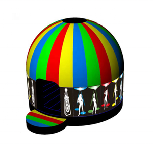 Château gonflable commercial <span class=keywords><strong>DJ</strong></span> Disco Dome pour fête dansante en PVC avec souffleur et lumière LED pour maison de rebond en plein air - Product Image 1