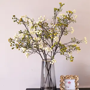 Fleurs artificielles décoratives en gros, pics de baies, branche de fleur, décoration de noël
