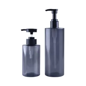 Siyah pompa 200ml 300ml 400ml 450ml 500ml 750ml plastik PET fabrika tedarikçisi lüks tasarım duş jeli şampuan losyon şişesi