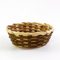Panier à pain moderne en bambou tressé écologique, organisateur de bureau pour articles divers, rangement domestique, panier de rangement de Noël en gros