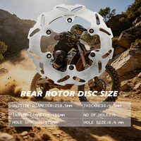 Disque de frein arrière personnalisé 218,5 mm en acier inoxydable pour moto KTM 250 EXC Racing Six Days 2009-2015