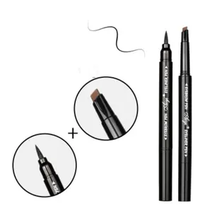 Custom Private Label Makeup Waterproof 2in1 Eyebrow Pencil With Eyeliner