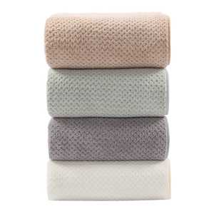 ผ้าขนหนูชูฮุย ผ้าเช็ดตัวอาบน้ำ ขนาด 35x75 ซม. 70x140 ซม. 90x170 ซม. ซึมซับน้ำได้ดี แห้งเร็ว ของตกแต่งบ้าน ขอบเย็บเรียบร้อย - Product Image 5