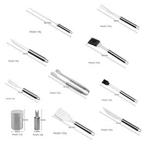 Juego de Utensilios para Barbacoa de Acero Inoxidable Portátil de 26 Piezas, Utensilios para Asar al Aire Libre, Accesorios para Barbacoa, Herramientas para Asar - Product Image 3