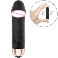 Mini vibromasseur réaliste puissant pour point G, format poche, veiné, portable, silencieux, pour masturbation féminine, jouet sexuel pour adulte