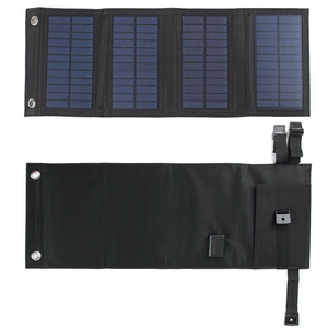 แผงโซลาร์เซลล์พับได้แบบพกพา 5V 10W ราคาโรงงาน พร้อมพอร์ต USB สำหรับชาร์จแบตเตอรี่โทรศัพท์มือถือ กันน้ำ เหมาะสำหรับกิจกรรมกลางแจ้ง - Product Image 3