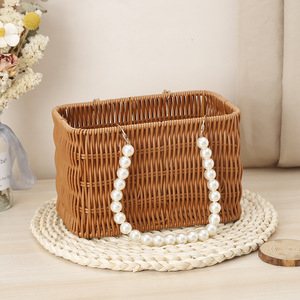 Cestas <span class=keywords><strong>de</strong></span> Mimbre Natural Ecológicas al por Mayor, Cajas <span class=keywords><strong>de</strong></span> Almacenamiento Económicas para Alimentos, Frutas y Dulces para Bodas - Product Image 4