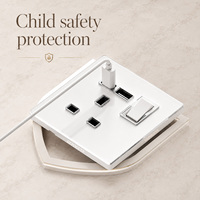 Interrupteurs muraux électriques en verre trempé industriel de haute qualité, prises blanches, charge rapide 18W, ports USB-A et USB-C