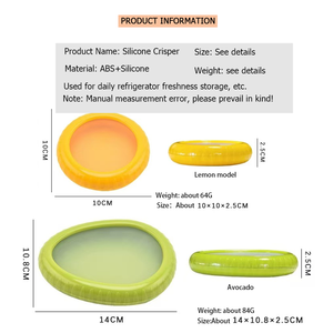 Película de silicona para frutas, mini organizador de nevera sellado, almacenamiento de verduras y frutas, herramientas vegetales para contenedor de fruta de limón - Product Image 4