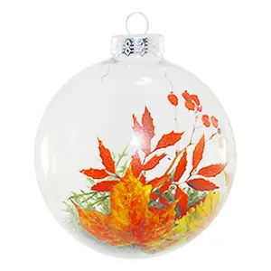 Großhandel Weihnachts baum hängende Kugel durchsichtig Ornamente Glaskugel-Weihnachts dekoration Bauble rund befüllbar