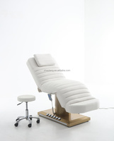 Table de massage électrique pliable moderne avec cadre en fer, lit de spa rembourré en cuir, mobilier commercial pour salon, usage domestique et hôtelier