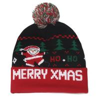 Cappello di Natale con luce di Natale lampeggiante cappello lavorato a maglia regalo di natale per adulti natale decorazioni per feste di Capodanno