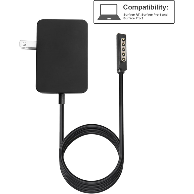 Universal 24W 12V 2A AC Adapter Charger for Microsoft Surface RT Pro 1 Surface 2 Model 1512 1513 1516 1572 Power Cord