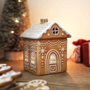 Wholesale Ceramic Gingerbread House Wax Burners Christmas Wax Melt <strong>Warmer</strong> burner Wax Bring the <strong>Magic</strong> of Holidays Into Your Home - Product Image 6