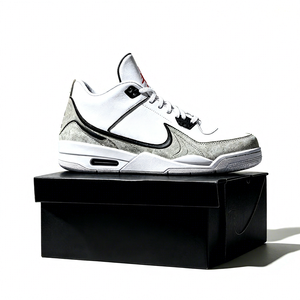 Sneakers décontractées personnalisées de qualité supérieure avec logo, style basket-ball unisexe, pour la vente en gros, 4 Retro White Cement FV5029-100 - Product Image 1