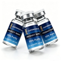 Étiquettes autocollantes personnalisées pour flacons de peptides, résistantes à l'eau, imprimées, pour cosmétiques faciaux à base de peptides.