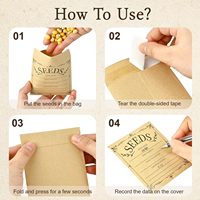 Emballage d'enveloppe en papier kraft pour graines petit mini portefeuille personnalisé