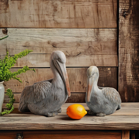 Lianda meilleures ventes Simple Design abstrait pays Table décor Art décor à la maison ciment oiseau pélican planteur ornement bibelots