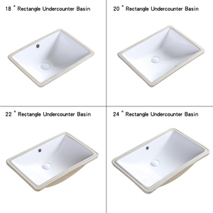 Customized Modern <strong>Rectangular</strong> Under Counter Hotel Bathroom Cabinet Vanity Basin Ceramic Undermount Wash Basin <strong>Sink</strong> - Product Image 6