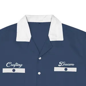 2024 Großhandel von Hemden für Herren Sommer minimalistisch kontrastierend buchstabenmuster aufschlag kurze Ärmel Hemden