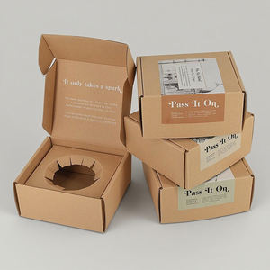 Petits bijoux recyclables avec logo personnalisé Boîte d'expédition en <span class=keywords><strong>carton</strong></span> ondulé pour <span class=keywords><strong>commerce</strong></span> électronique Boîtes postales en papier kraft brun Boîtes postales d'emballage - Product Image 1