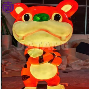 3d Chinese Zodiac Tiger Cartoon Animal <b>Motif</b> Lamp Fiberglass Decorative Festival <b>Lights</b> For Park Garden And Christmas Landscape - Product Image 3