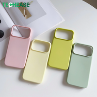 Coque de téléphone en silicone liquide de couleur unie pastel, design tendance, pour iPhone 18 Pro Max, antichoc, coques de téléphone portables en gros pour femmes et filles
